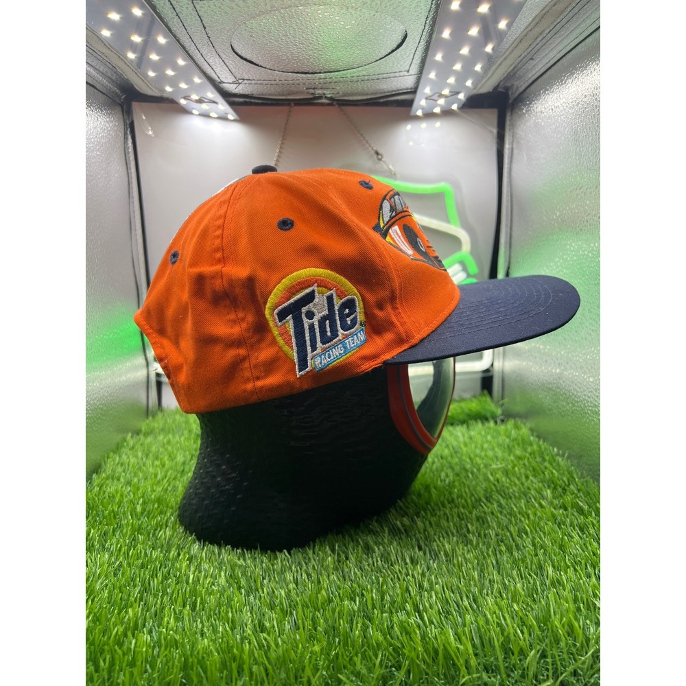 NASCAR Ricky Rudd Tide Racing Hat Orange Navy Blue Ford Taurus Snapback Cap - Picture 5 of 6